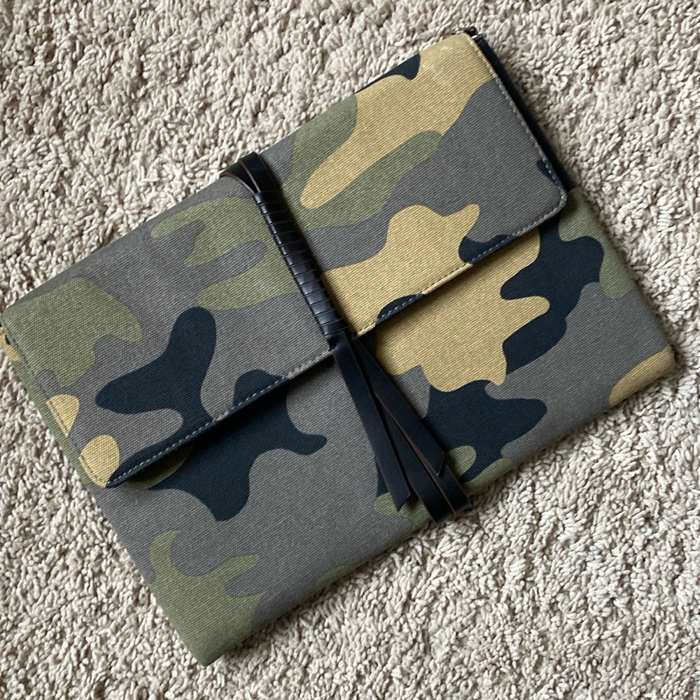 Stella & Dot camouflage clutch bag